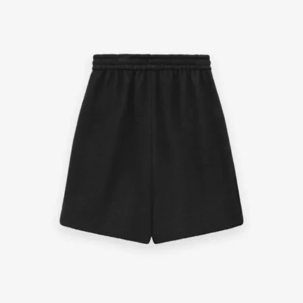 Boiled Wool Relaxed Black Shorts