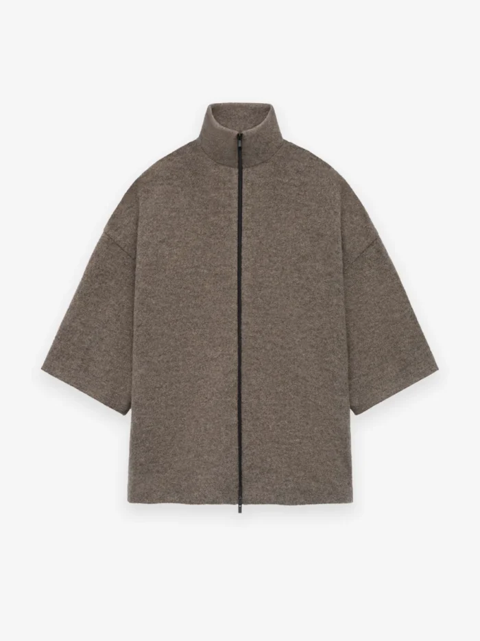 Boiled Wool Short Sleeve Jacket