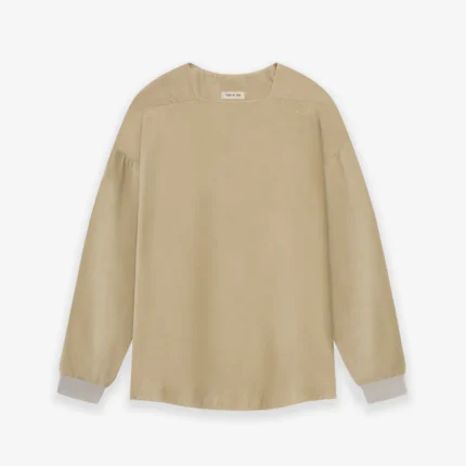 Corduroy Straight Neck LS Top