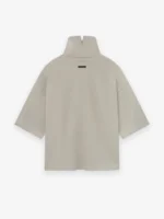 Cotton Wool High Neck Short Sleeve Shirt