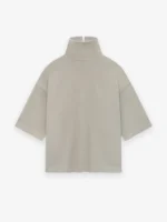 Cotton Wool High Neck Short Sleeve Shirt