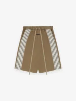 Denim Striped Relaxed Brown Short