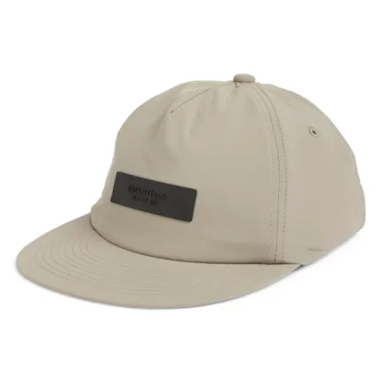 Fitted Stretch Nylon Baseball Cap beige