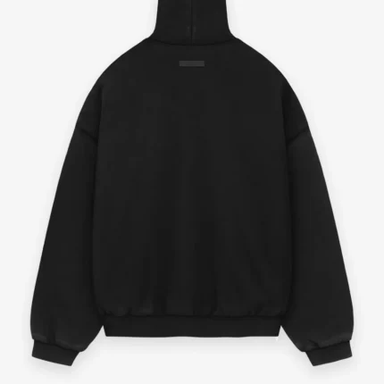 Heavy Fleece Black Turtleneck