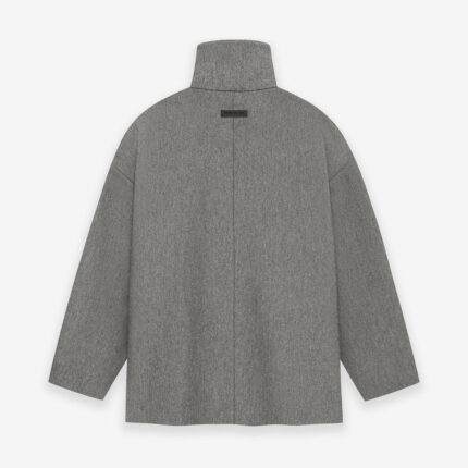 Melange Wool High Neck Jacket