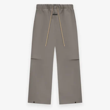 Rubber Knee Pleat Wide Leg Grey Pant