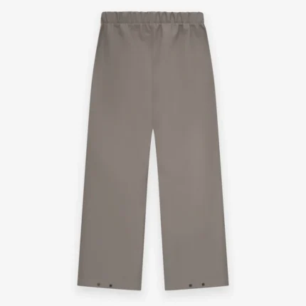 Rubber Knee Pleat Wide Leg Grey Pant