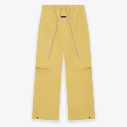 Rubberized Knee Pleat Wide Logo Pant