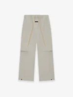 Rubberized Knee Pleat Wide Logo Pant