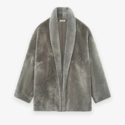 Sherpa Shawl Collar Grey Jacket