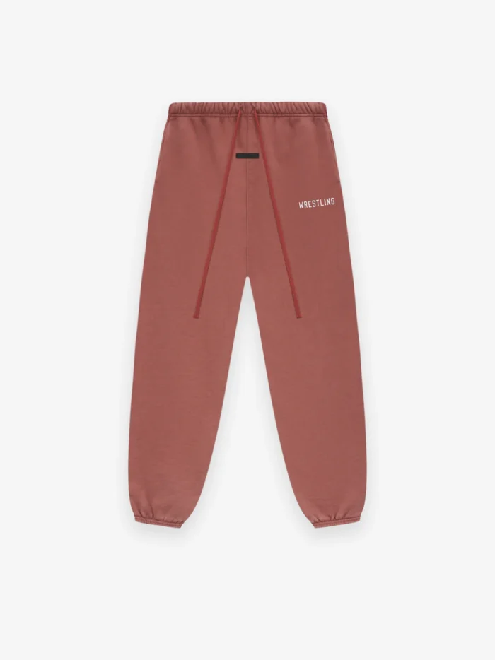 Womens Heavy Fleece Red Sweatpant