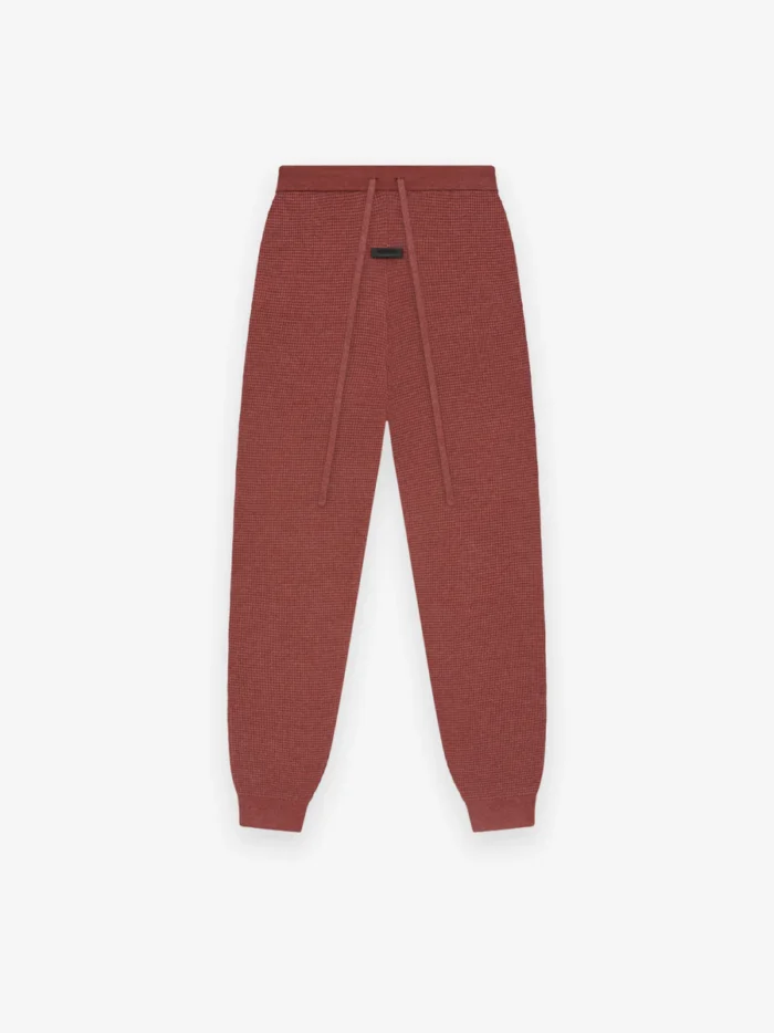 Womens Waffle Fitted Sweatpant