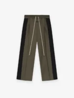 Wool Silk Side Stripe Pants