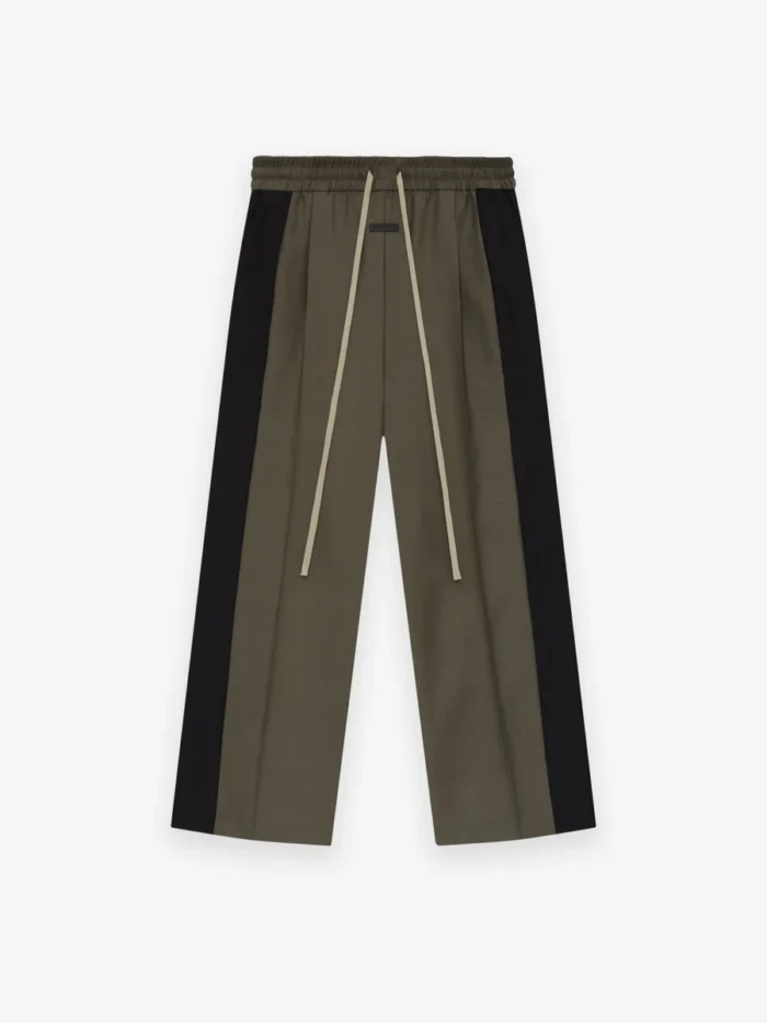 Wool Silk Side Stripe Pants