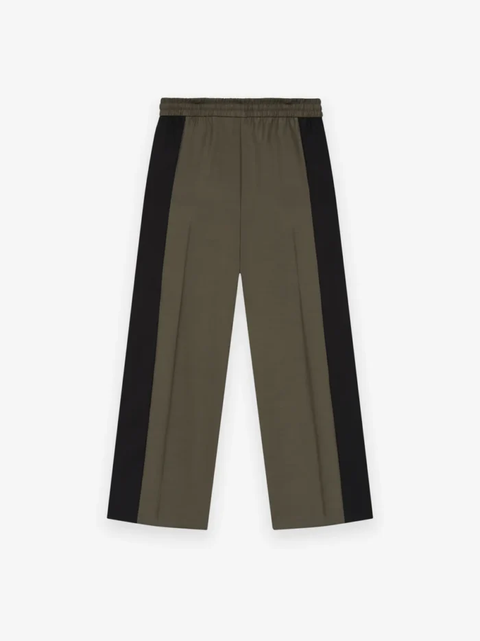 Wool Silk Side Stripe Pants